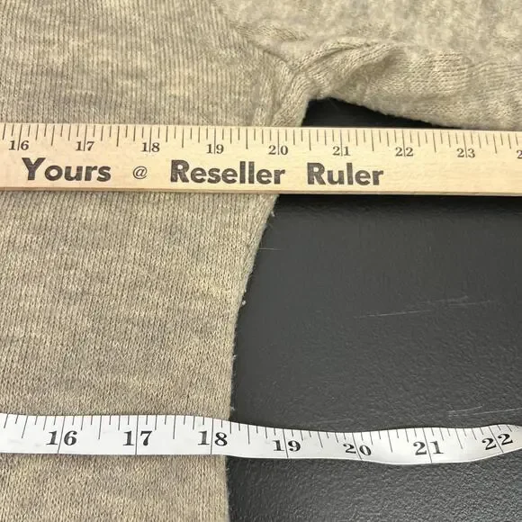 Ryu Sweater Dress Womens XL Beige Cowl Neck Lace Hem Boho Feminine Artsy - Picture 9 of 14